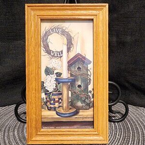 Live Well - Wall Hanging art - Numbered Print - "Basket and Spool"